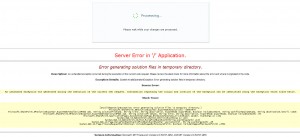 Error generating solution files in temporary directory